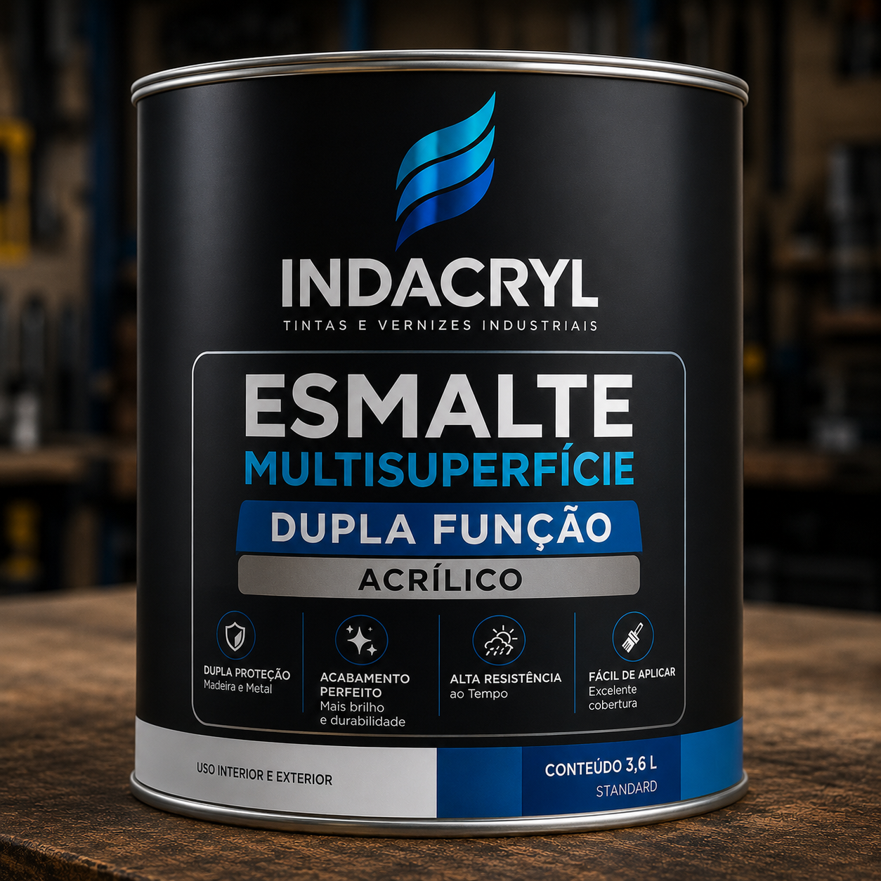 Esmalte Multisuperfície Dupla Função Acrílico INDACRYL